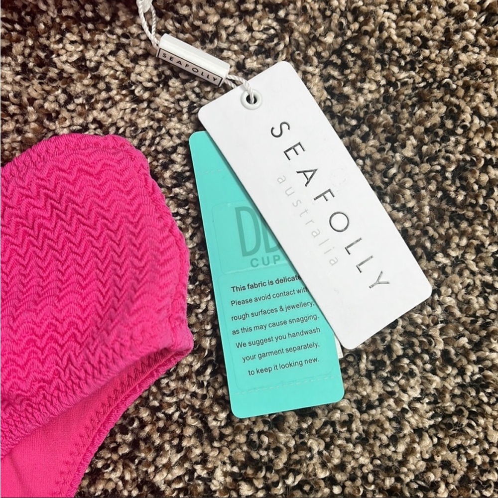 Seafolly Revolve Seadive Fuschia Textured Bikini, NWT - Picture 5 of 6